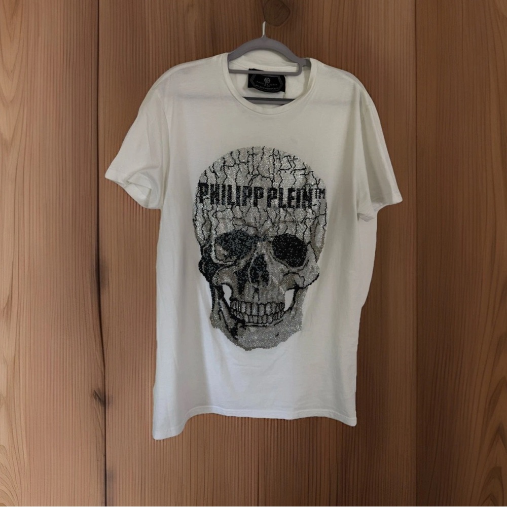 NWT $678 philipp plein t shirt Cristals Skull men Size M - Picture 6 of 16